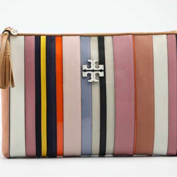 Tory Burch Web Stripe Clutch - Picture 2 of 3